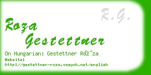 roza gestettner business card
